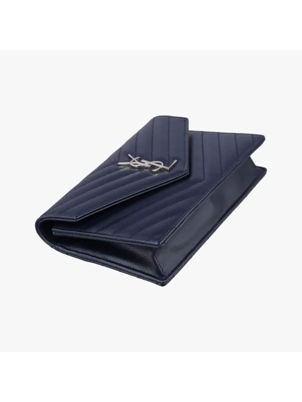 Saint Laurent Monogram Navy Caviar Leather Shoulder Bag